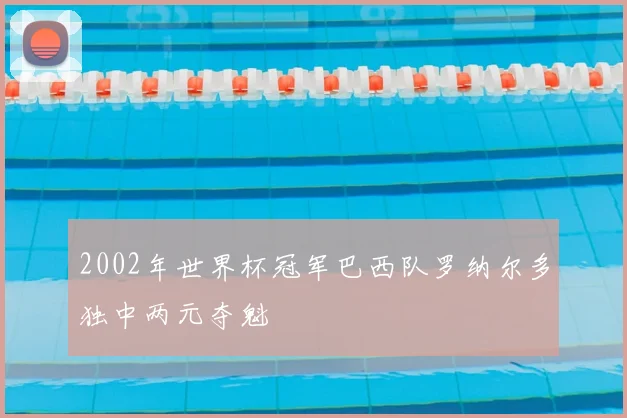 2002年世界杯冠军巴西队罗纳尔多独中两元夺魁